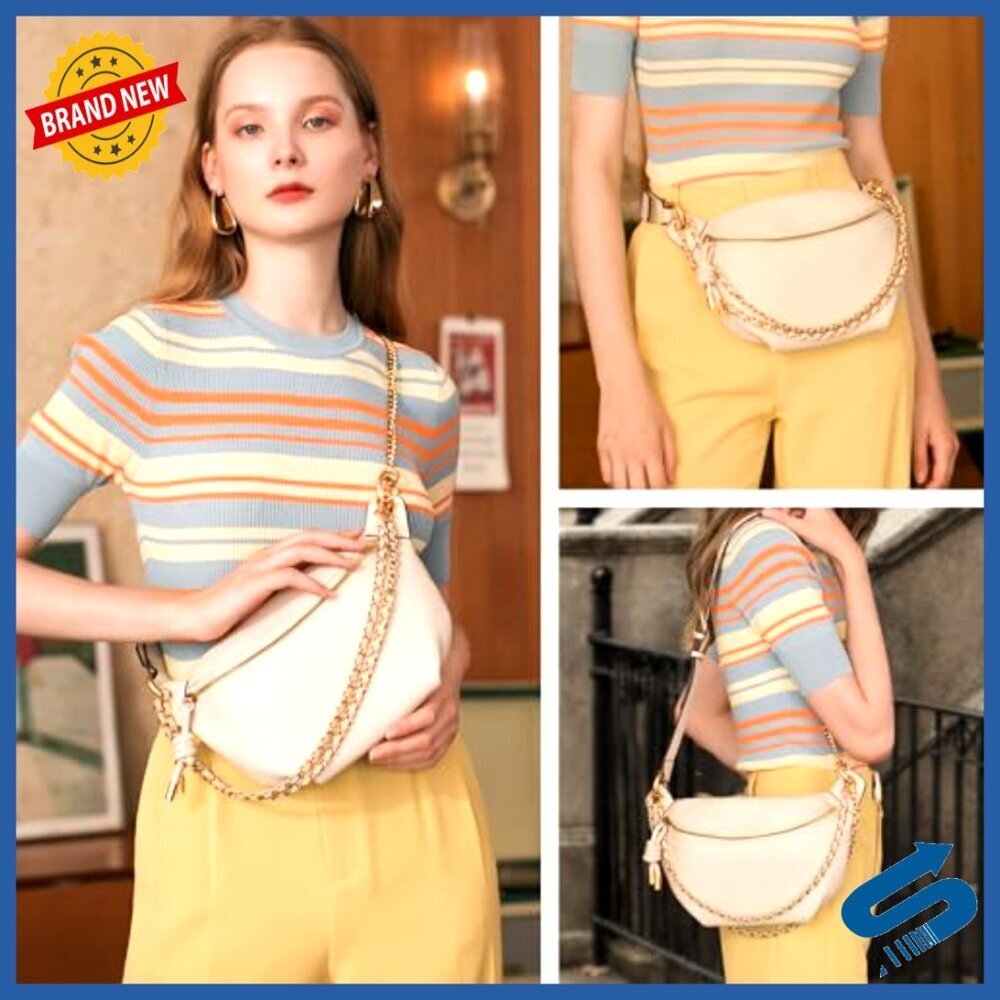 Genuine Leather Crossbody Fanny Pack Adjustable Strap Festival Travel Bag - Picture 2 of 7